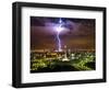 Lightening striking near Merdeka Square-Fadil-Framed Photographic Print