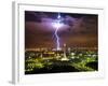 Lightening striking near Merdeka Square-Fadil-Framed Photographic Print