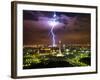 Lightening striking near Merdeka Square-Fadil-Framed Photographic Print