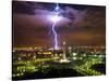 Lightening striking near Merdeka Square-Fadil-Stretched Canvas