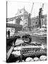 Lighters Approaching the General Steam Navigation Company's Wharf by Tower Bridge, London, C1905-null-Stretched Canvas