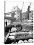 Lighters Approaching the General Steam Navigation Company's Wharf by Tower Bridge, London, C1905-null-Stretched Canvas