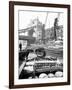 Lighters Approaching the General Steam Navigation Company's Wharf by Tower Bridge, London, C1905-null-Framed Premium Photographic Print