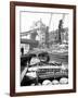 Lighters Approaching the General Steam Navigation Company's Wharf by Tower Bridge, London, C1905-null-Framed Photographic Print