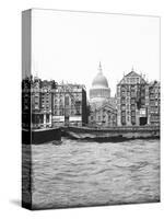 Lighters Passing St Paul's Wharf with St Paul's Cathedral in the Background, London, C1905-null-Stretched Canvas