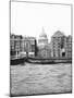 Lighters Passing St Paul's Wharf with St Paul's Cathedral in the Background, London, C1905-null-Mounted Photographic Print