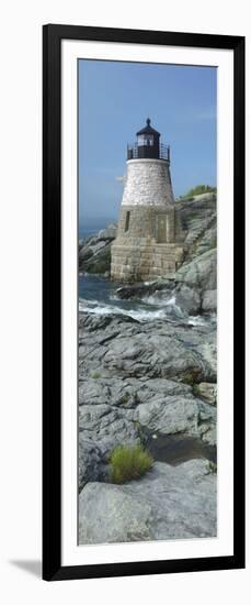 Lighthouse Along the Sea, Castle Hill Lighthouse, Narraganset Bay, Newport, Rhode Island, USA-null-Framed Photographic Print