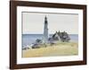 Lighthouse and Buildings, Portland Head, 1927-Edward Hopper-Framed Art Print