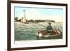 Lighthouse and Casino, New London, Connecticut-null-Framed Premium Giclee Print