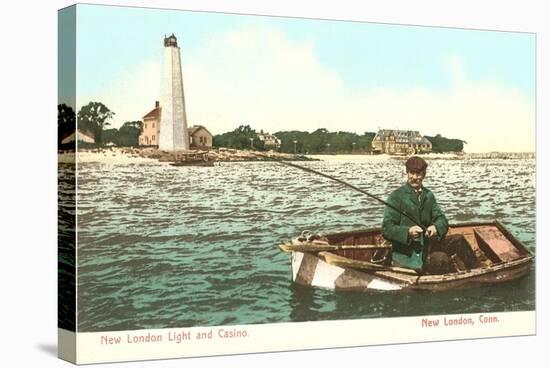 Lighthouse and Casino, New London, Connecticut-null-Stretched Canvas