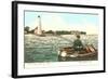 Lighthouse and Casino, New London, Connecticut-null-Framed Art Print