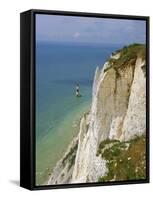 Lighthouse and Chalk Cliffs at Beachy Head, Near Eastbourne, East Sussex, England, UK-Philip Craven-Framed Stretched Canvas