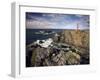 Lighthouse and Cliffs at Butt of Lewis, Isle of Lewis, Outer Hebrides, Scotland, United Kingdom-Lee Frost-Framed Photographic Print