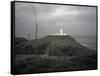 Lighthouse and Gales-Robert Brook-Framed Stretched Canvas