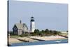 Lighthouse and Home at Cape Cod-Hofmeester-Stretched Canvas