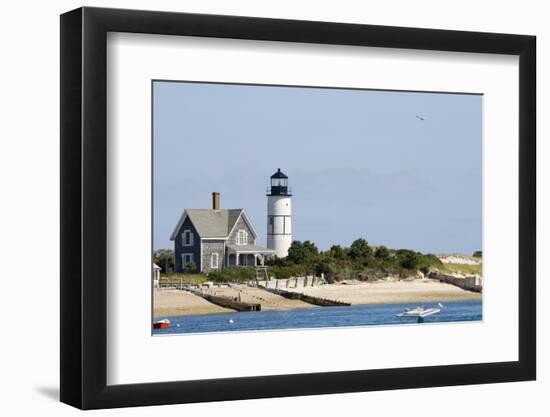 Lighthouse and Home at Cape Cod-Hofmeester-Framed Photographic Print