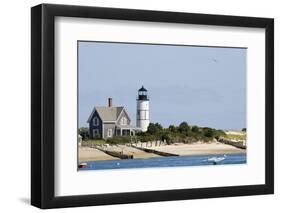 Lighthouse and Home at Cape Cod-Hofmeester-Framed Photographic Print