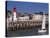 Lighthouse and Jetty, Trouville, Basse Normandie (Normandy), France-Guy Thouvenin-Stretched Canvas