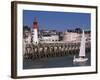 Lighthouse and Jetty, Trouville, Basse Normandie (Normandy), France-Guy Thouvenin-Framed Photographic Print