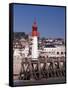 Lighthouse and Jetty, Trouville, Basse Normandie (Normandy), France-Guy Thouvenin-Framed Stretched Canvas