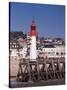 Lighthouse and Jetty, Trouville, Basse Normandie (Normandy), France-Guy Thouvenin-Stretched Canvas