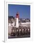 Lighthouse and Jetty, Trouville, Basse Normandie (Normandy), France-Guy Thouvenin-Framed Photographic Print