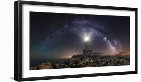 Lighthouse and Milky Way-Carlos F. Turienzo-Framed Photographic Print