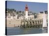 Lighthouse and Pier, Trouville, Basse Normandie (Normandy), France-Guy Thouvenin-Stretched Canvas