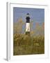 Lighthouse and Seaoats in Early Mooring, Tybee Island, Georgia, USA-Joanne Wells-Framed Photographic Print