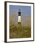 Lighthouse and Seaoats in Early Mooring, Tybee Island, Georgia, USA-Joanne Wells-Framed Photographic Print
