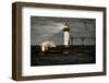 Lighthouse and Stormy Sea-soupstock-Framed Photographic Print
