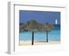 Lighthouse and Thatch Palapa, Nassau, Bahamas, Caribbean-Greg Johnston-Framed Photographic Print