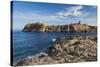 Lighthouse and Tower, Ile De La Pietra, Ile Rousse, Corsica, France-Walter Bibikow-Stretched Canvas