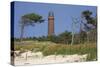 Lighthouse and Windswept Trees - Darsser Ort on the Darss Peninsula-Uwe Steffens-Stretched Canvas