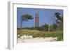 Lighthouse and Windswept Trees - Darsser Ort on the Darss Peninsula-Uwe Steffens-Framed Photographic Print