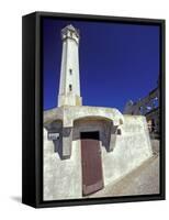 Lighthouse at Alcatraz Island, San Francisco, California, USA-William Sutton-Framed Stretched Canvas