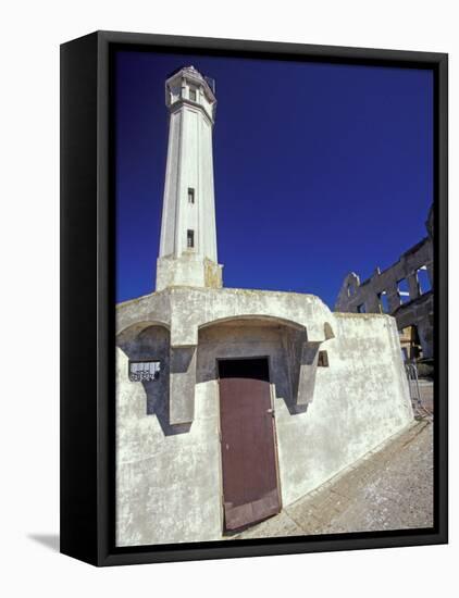 Lighthouse at Alcatraz Island, San Francisco, California, USA-William Sutton-Framed Stretched Canvas