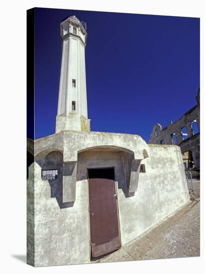 Lighthouse at Alcatraz Island, San Francisco, California, USA-William Sutton-Stretched Canvas