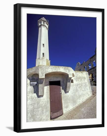 Lighthouse at Alcatraz Island, San Francisco, California, USA-William Sutton-Framed Premium Photographic Print