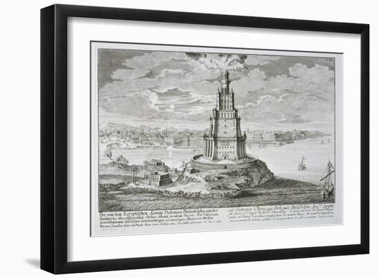 Lighthouse at Alexandria, Built by Ptolemy the Great, Egypt-Johann Bernhard Fischer Von Erlach-Framed Giclee Print