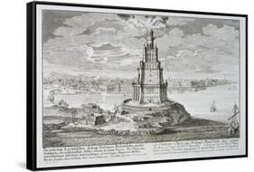 Lighthouse at Alexandria, Built by Ptolemy the Great, Egypt-Johann Bernhard Fischer Von Erlach-Framed Stretched Canvas