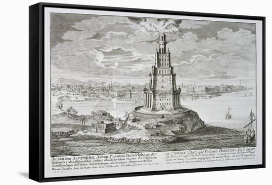 Lighthouse at Alexandria, Built by Ptolemy the Great, Egypt-Johann Bernhard Fischer Von Erlach-Framed Stretched Canvas