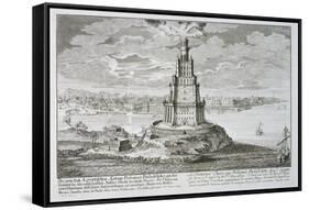 Lighthouse at Alexandria, Built by Ptolemy the Great, Egypt-Johann Bernhard Fischer Von Erlach-Framed Stretched Canvas