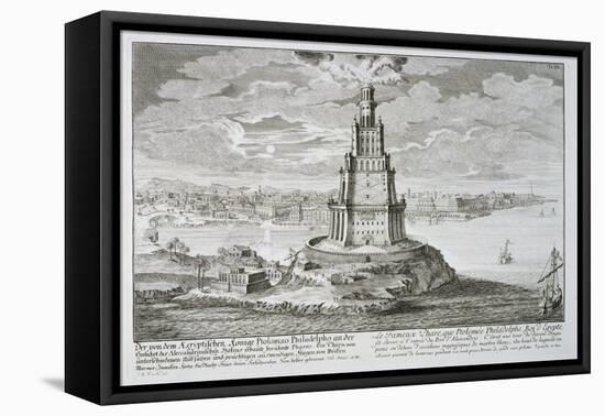 Lighthouse at Alexandria, Built by Ptolemy the Great, Egypt-Johann Bernhard Fischer Von Erlach-Framed Stretched Canvas