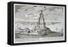 Lighthouse at Alexandria, Built by Ptolemy the Great, Egypt-Johann Bernhard Fischer Von Erlach-Framed Stretched Canvas