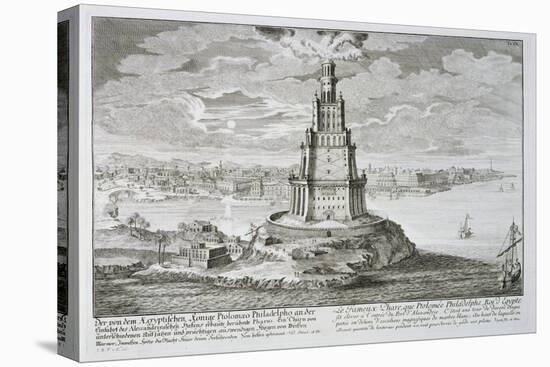 Lighthouse at Alexandria, Built by Ptolemy the Great, Egypt-Johann Bernhard Fischer Von Erlach-Stretched Canvas