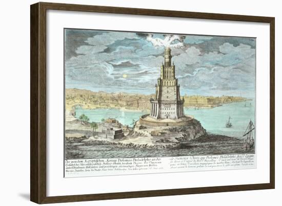 Lighthouse at Alexandria, Built by Ptolemy the Great-Johann Bernhard Fischer Von Erlach-Framed Giclee Print