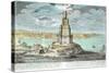 Lighthouse at Alexandria, Built by Ptolemy the Great-Johann Bernhard Fischer Von Erlach-Stretched Canvas