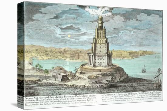 Lighthouse at Alexandria, Built by Ptolemy the Great-Johann Bernhard Fischer Von Erlach-Stretched Canvas