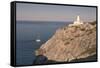 Lighthouse at Cap De Capdepera, Near Cala Ratjada, Majorca (Mallorca)-Markus Lange-Framed Stretched Canvas